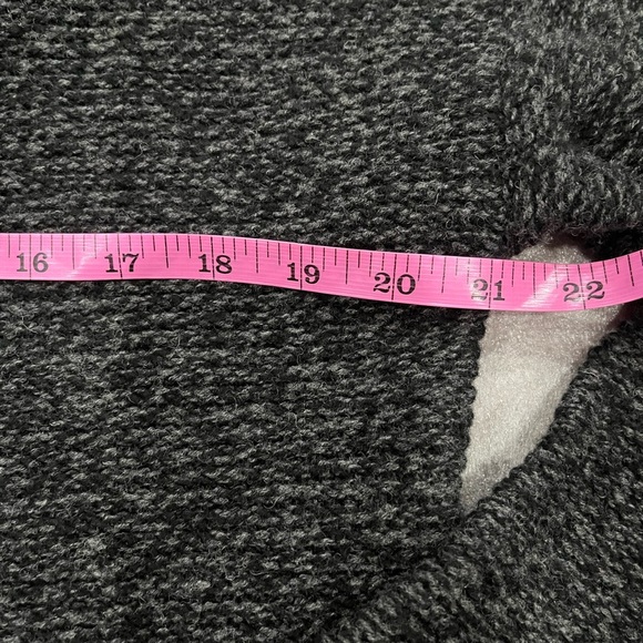 [L]TNA Aritzia Telluride Shawl Neck Charcoal Wool Knit Zip-Up Cardigan - Picture 5 of 9